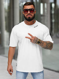 Pánske Tričko Biele OZONEE O/QQ1195