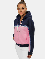 Dámska Mikina Tmavomodro-Ružová OZONEE JS/B26044Z