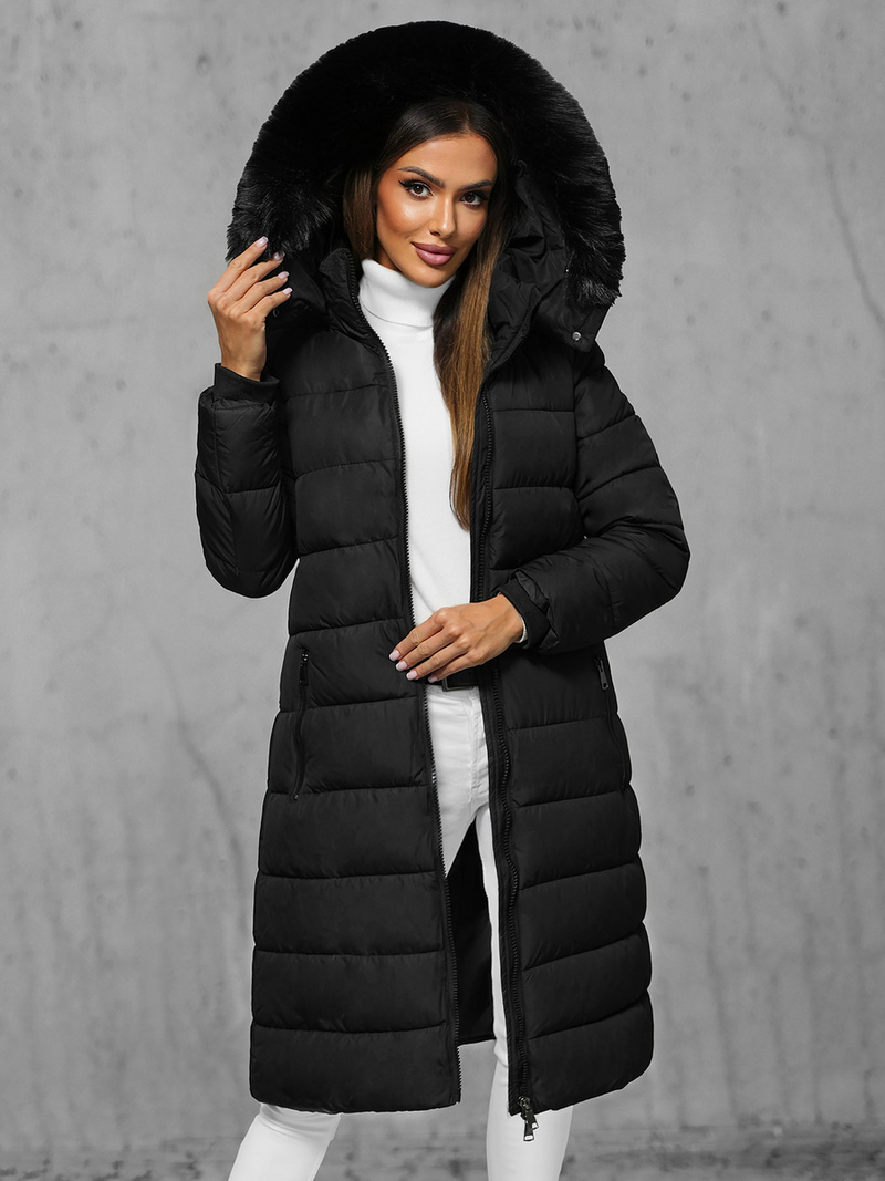 Dámska bunda čierna OZONEE JS/16M9126/392