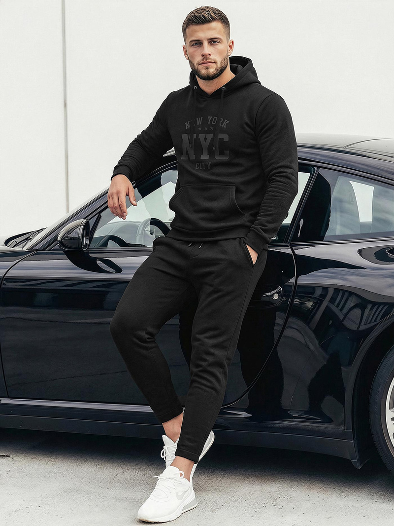 Pánska Mikina Čierna OZONEE JS/8B1971/3