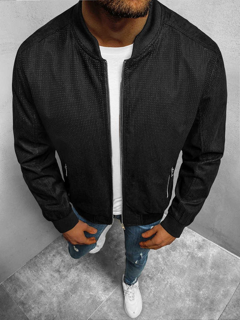 Pánska Bunda Čierna OZONEE N/7112/1