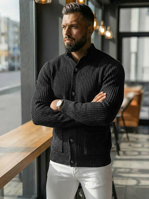 Pánsky Sveter Čierny OZONEE NB/MM6020/4Z