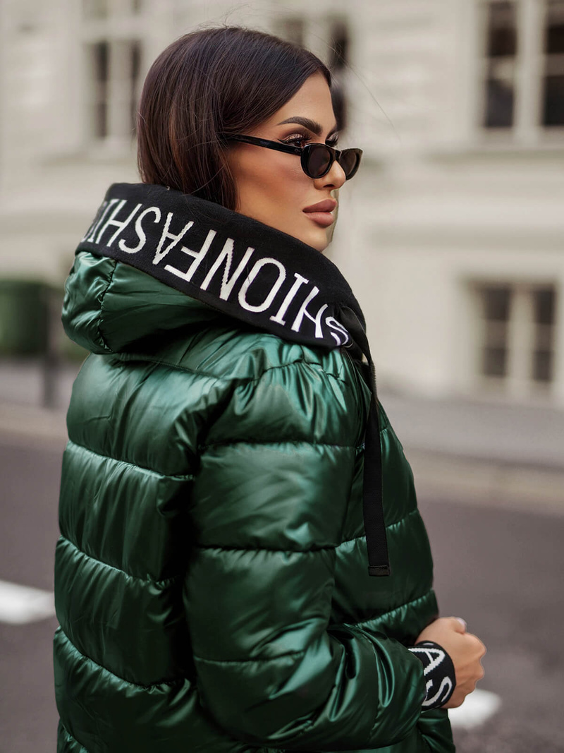 Dámska bunda zelené OZONEE JS/5M3188/238Z