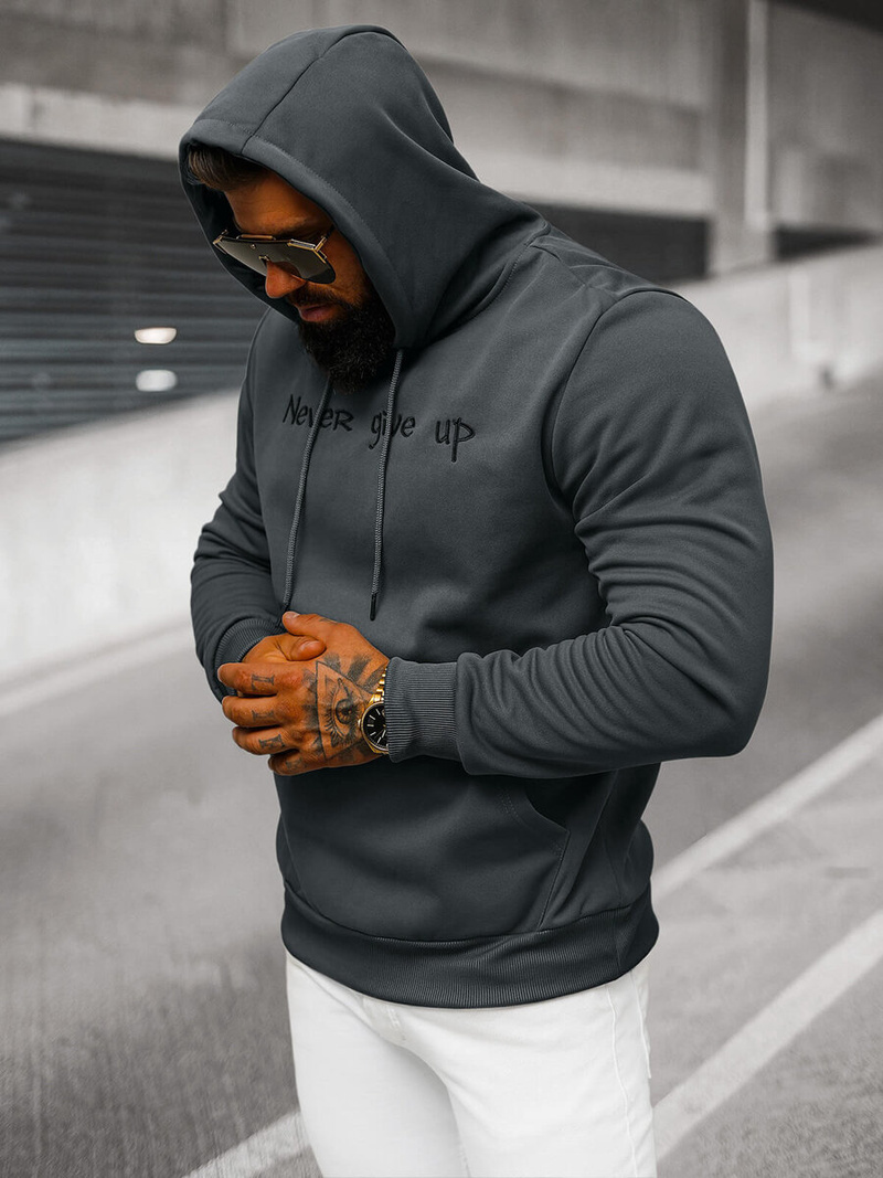 Pánska Mikina Grafitová OZONEE JS/27B6512/5