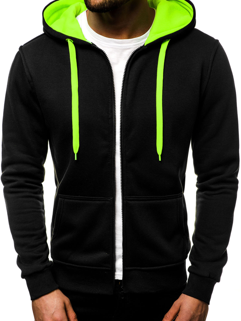 Pánska Mikina Čierno-Celadon OZONEE JS/2013