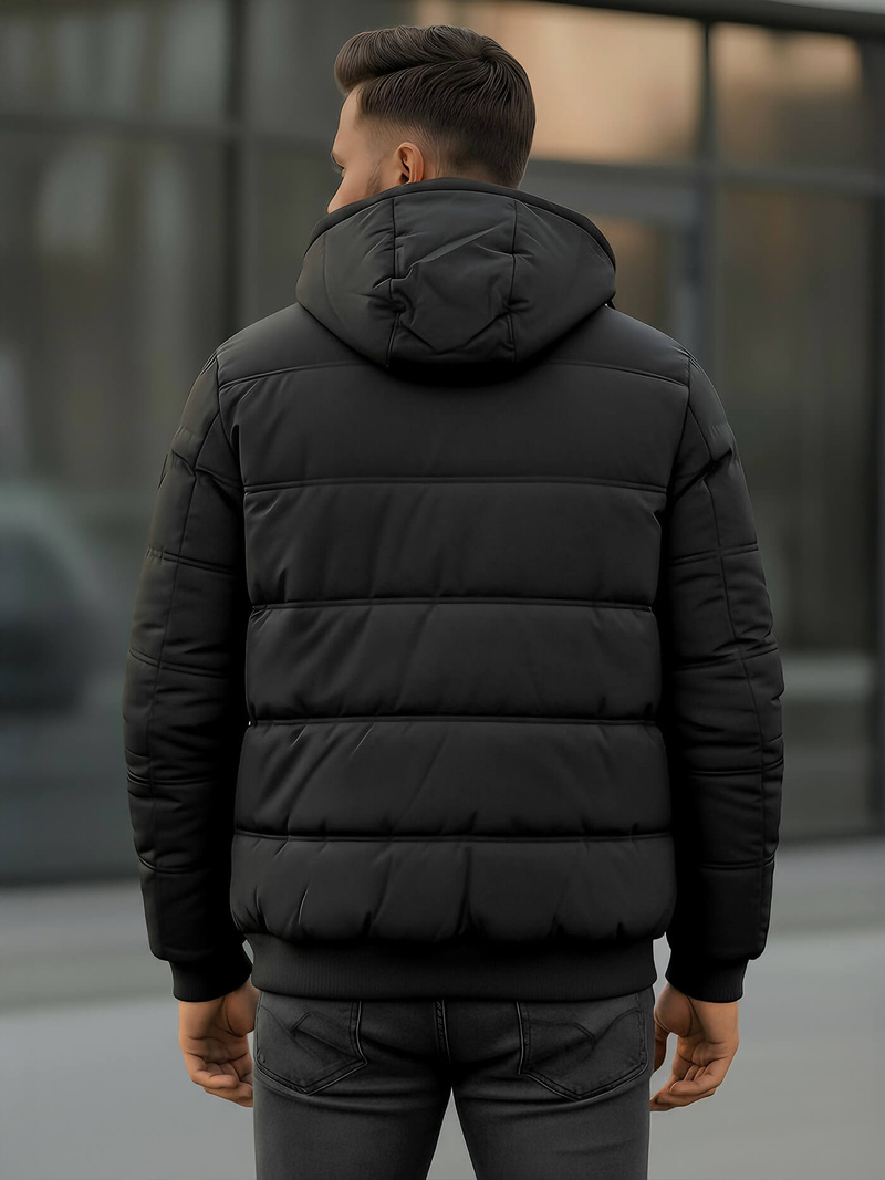 Pánska Bunda Čierna OZONEE JS/31M5003Z