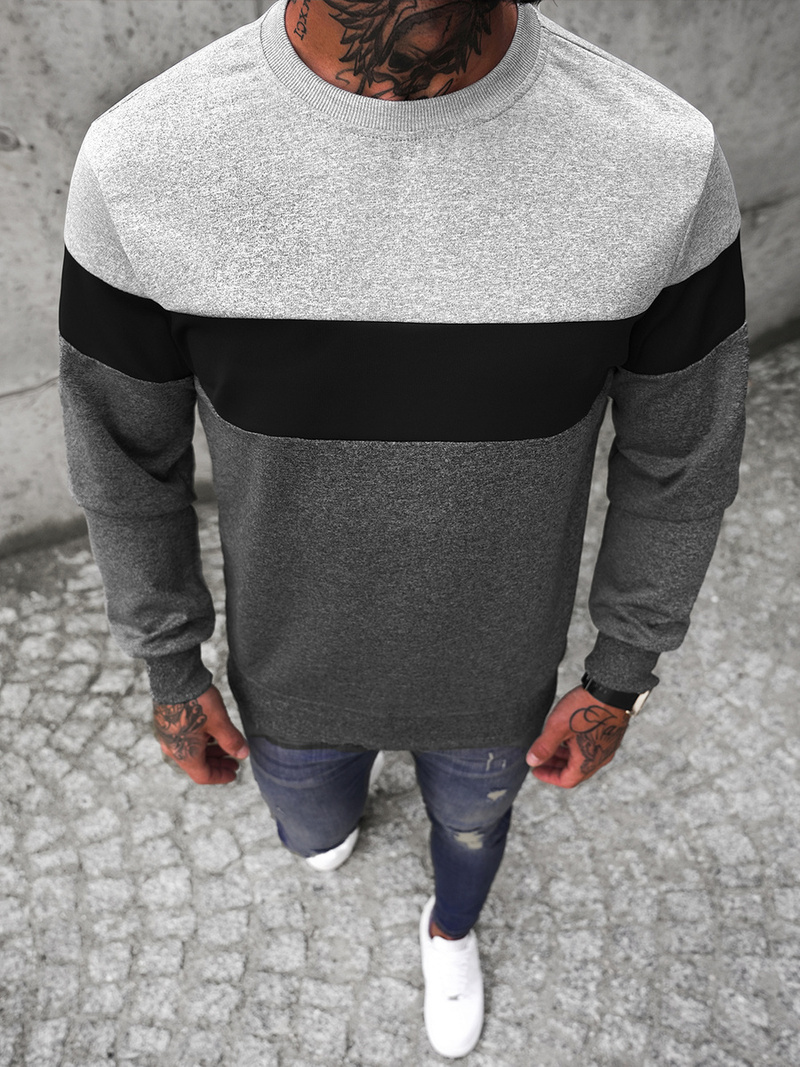 Pánska Mikina Grafitová OZONEE JS/Y20010