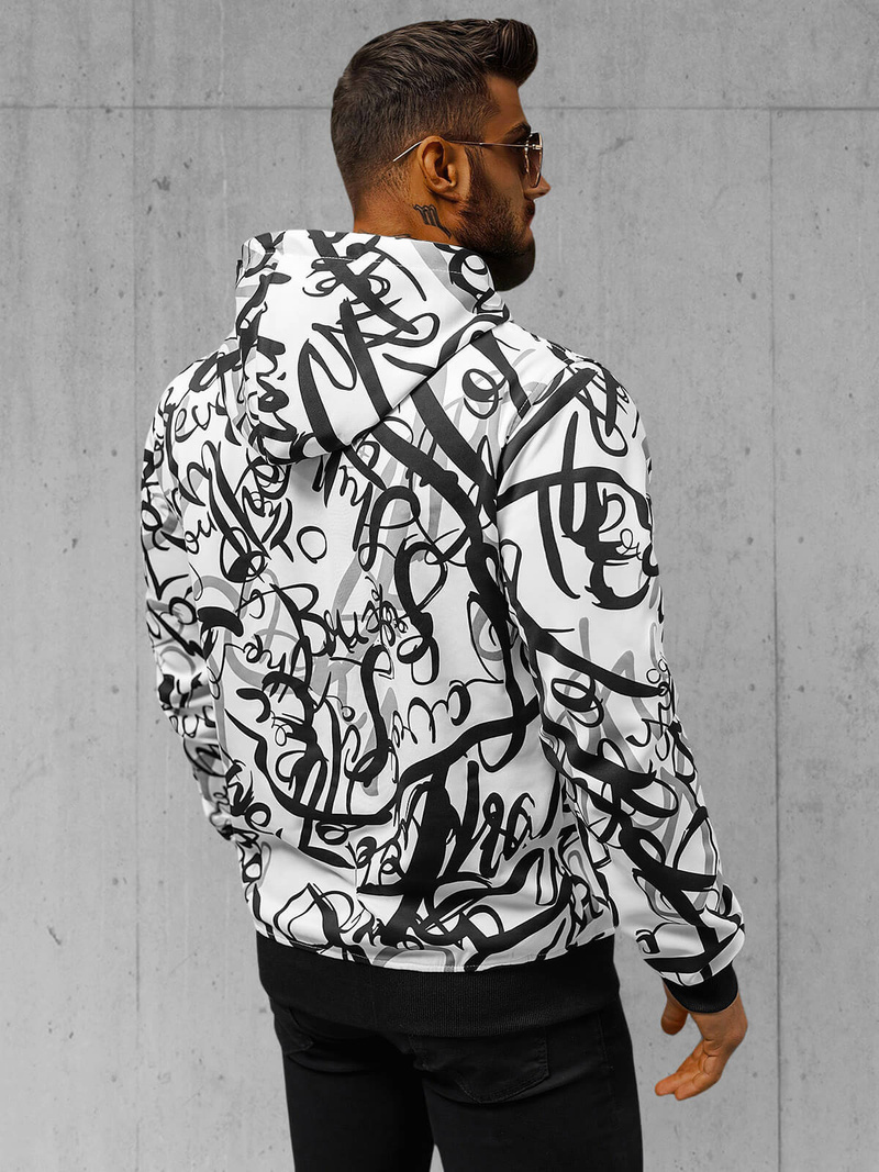 Pánska Mikina Biela OZONEE JS/8B1153/1