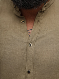 Pánska Košeľa Tmavo-Béžové OZONEE O/V112