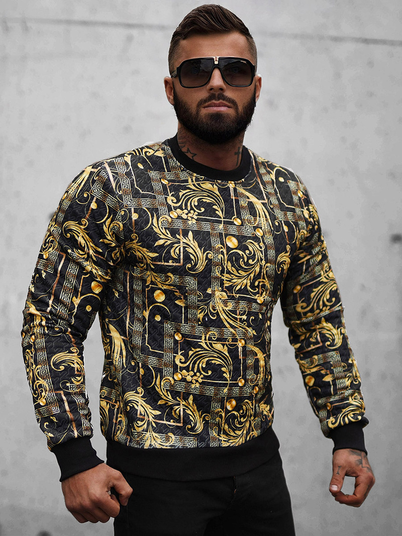 Pánska Mikina Čierna OZONEE O/D7147