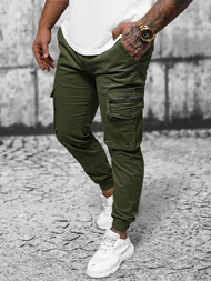 Pánske Chino Jogger Nohavice Zelené OZONEE NB/MP0201MV