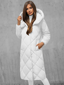 Dámska bunda biela OZONEE JS/5M3173/281
