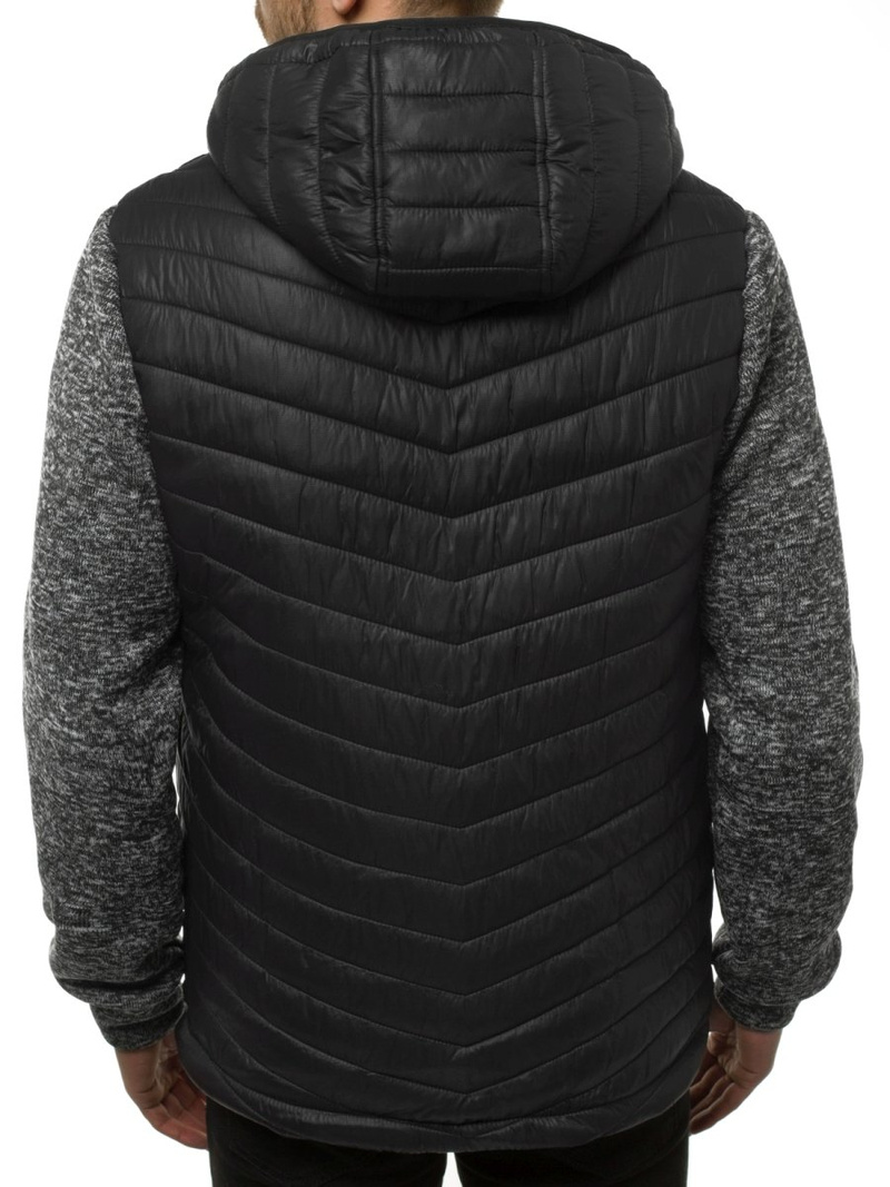 Pánska Bunda Čierna OZONEE JS/KS2001K