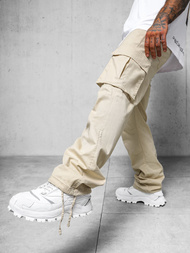 Pánske Nohavice Béžové OZONEE O/G3179Z