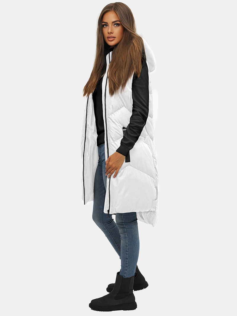 Dámska Vesta Biela OZONEE JS/M788/281