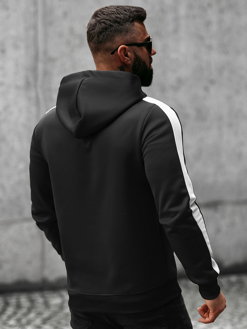 Pánska Mikina Čiernobiela OZONEE O/8B153/3/1