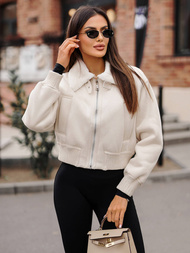 Dámska bunda ecru OZONEE O/81326