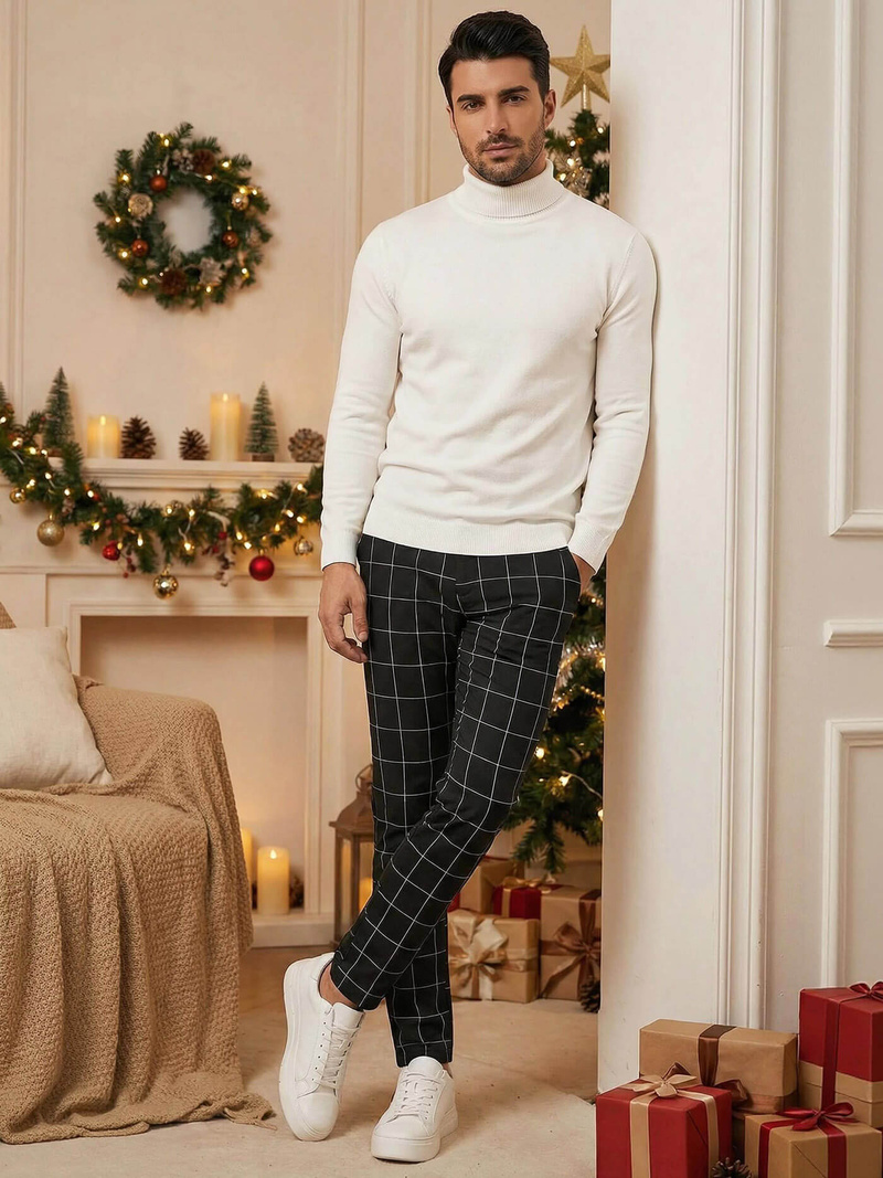 Pánske Chino Nohavice Čierne OZONEE DJ/5505Z