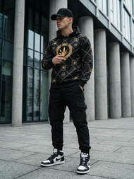 Pánska Mikina Čierna OZONEE O/B267Z