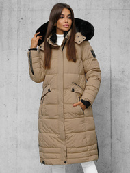 Dámska Bunda Tmavo-Béžové OZONEE O/W377