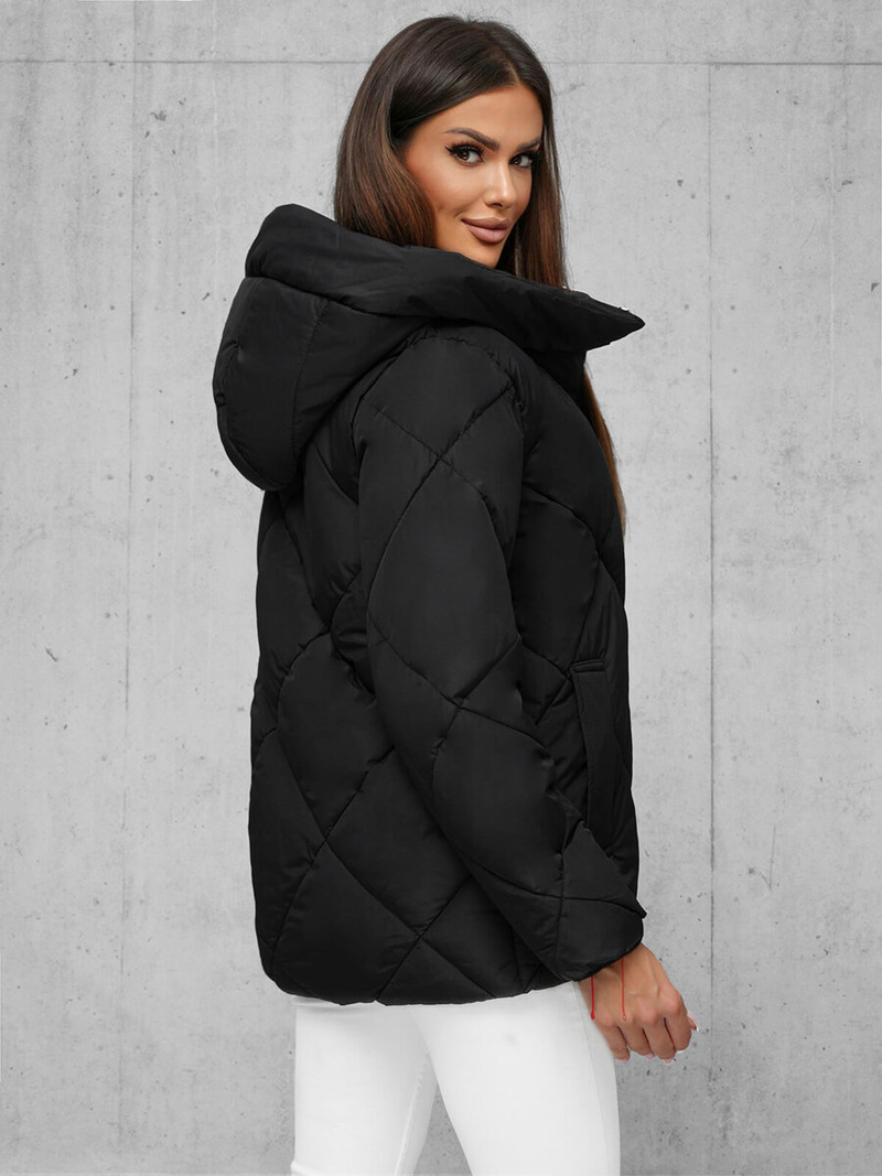 Dámska bunda čierna OZONEE JS/5M3175/392Z