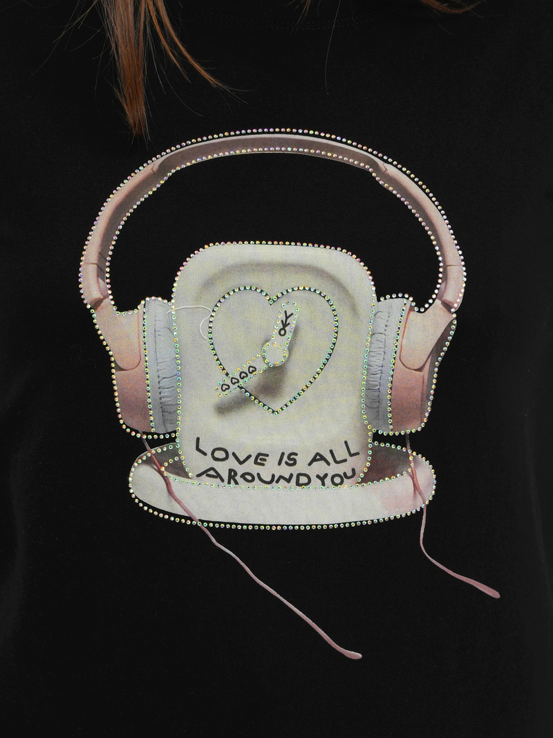 Dámske Tričko Čierne OZONEE DJ77806