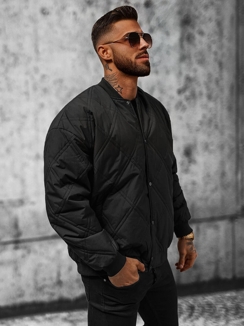 Pánska Bunda Čierna OZONEE JS/84M3020/392