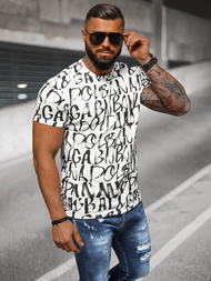 Pánske Tričko Biele OZONEE JS/8T1215/1