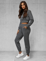 Dámska dvojdielna tepláková súprava grafitová OZONEE JS/8C78/5Z