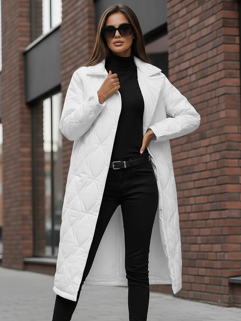 Dámska bunda biela OZONEE JS/5M3177/281Z