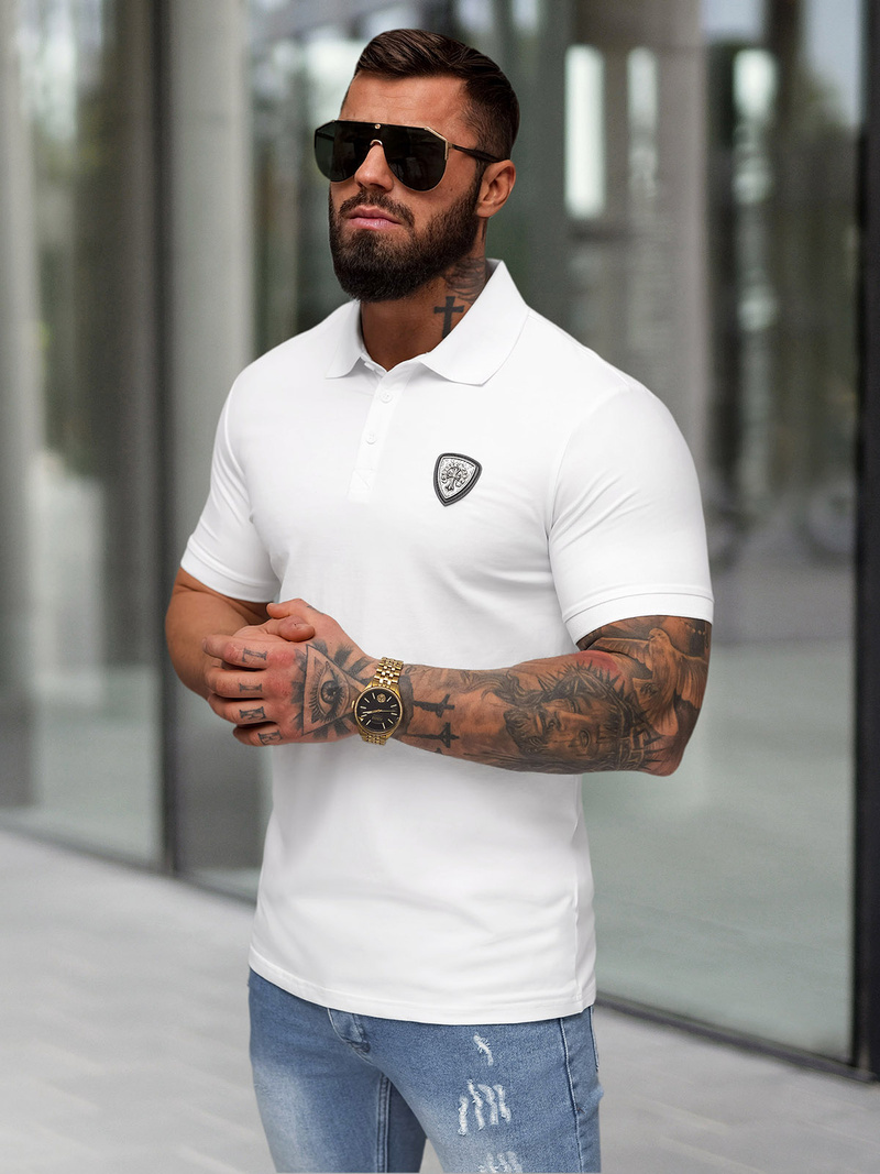 Pánska Polokošeľa Bielé OZONEE NB/MT3121