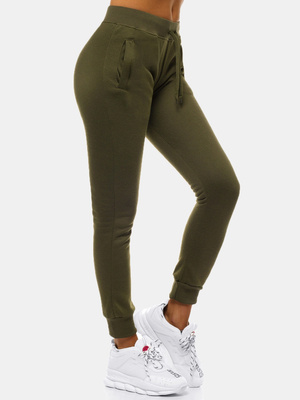 Dámske tepláky khaki OZONEE JS/CK01