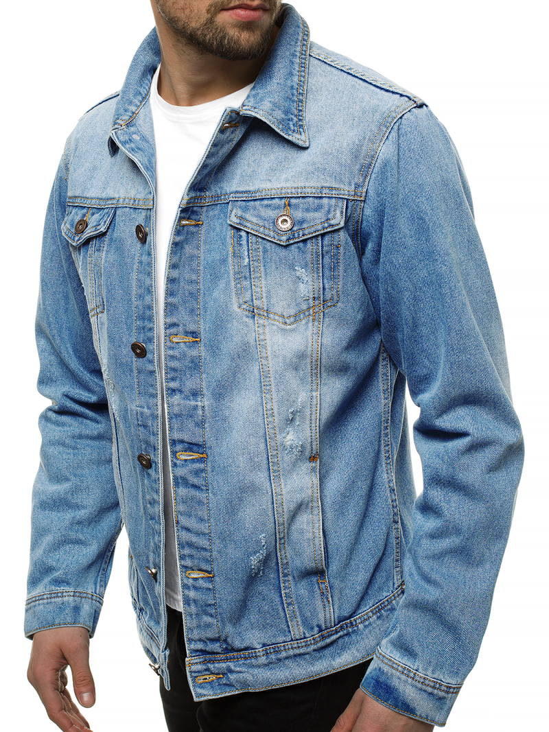 Pánska Riflová bunda Modrá OZONEE V/19276