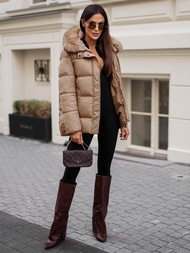 Dámska Zimná Bunda Camelová OZONEE JS/5M3256/84