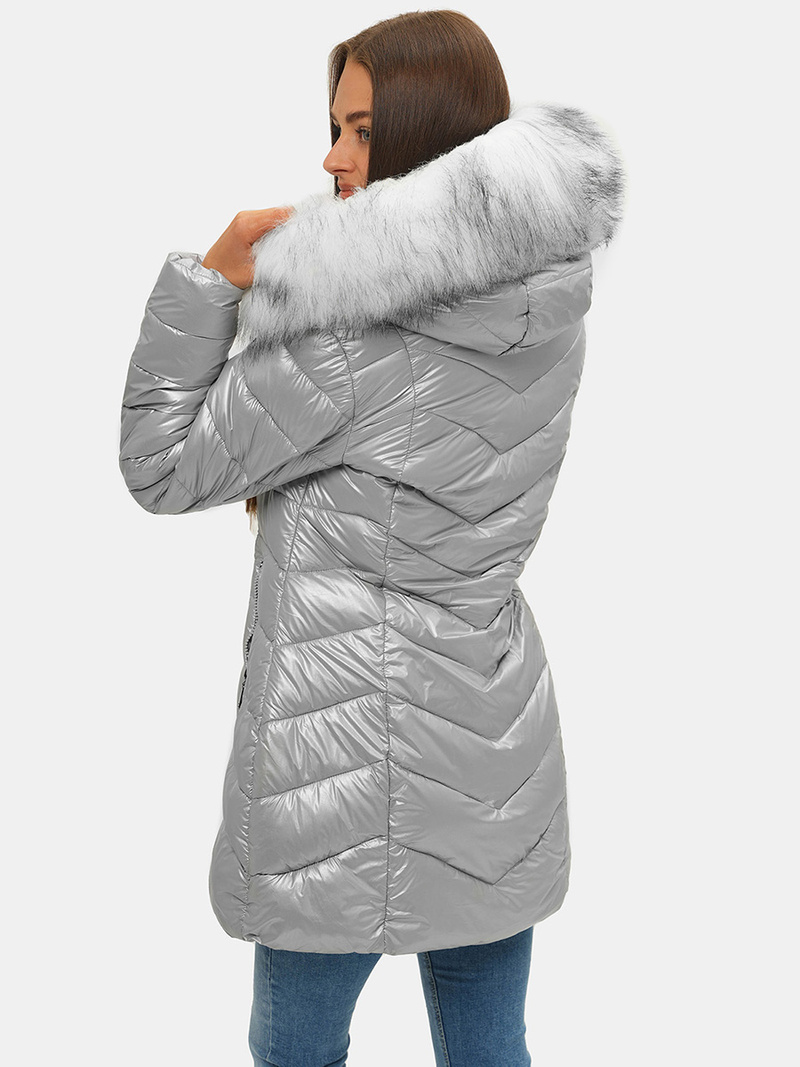 Dámska Zimná Bunda Strieborná OZONEE JS/M9053/92