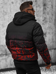 Pánska Bunda Čierno-Červená OZONEE JS/27M8102