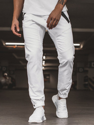 Pánske chino jogger nohavice Biele OZONEE A/0952