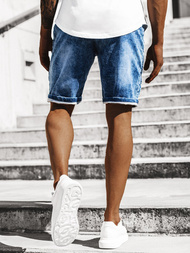 Pánske riflové kraťasy Modré OZONEE RF/HY319