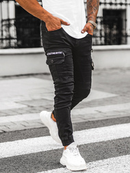 Pánske Jogger Nohavice Čierne OZONEE O/E9706