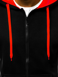 Pánska Mikina Čierno-Červená OZONEE JS/2015