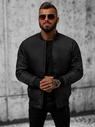 Pánska Bunda Čierna OZONEE JS/AK95Z