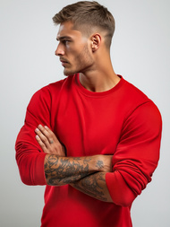 Pánska Mikina Červená OZONEE JS/2001-10Z