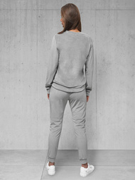 Dámska Velúrová Tepláková Súprava Sivý OZONEE O/8C1173/2Z