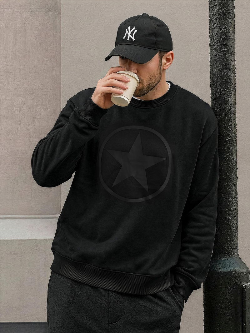 Pánska Mikina Čierna OZONEE JS/8B1991/3