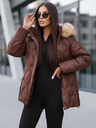 Dámska bunda Čokoláda OZONEE JS/5M3226/158Z