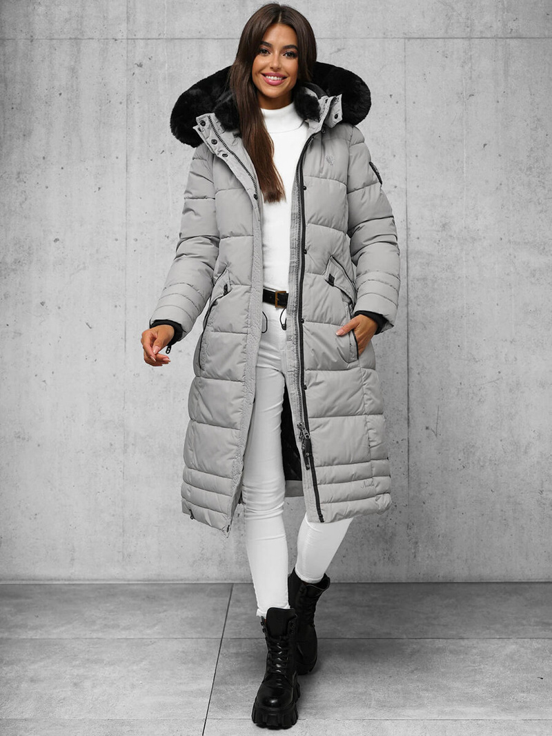 Dámska bunda sivé OZONEE O/W377