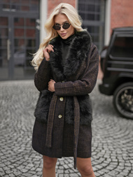 Dámsky Kabát Čierne OZONEE JS/53M5200/1Z