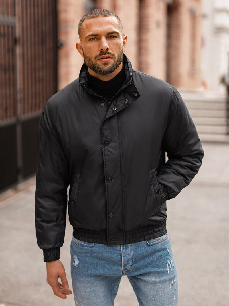 Pánska Bunda Čierna OZONEE JS/5M3102/392Z