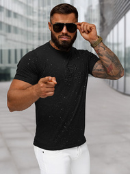 Pánske Tričko Čierne OZONEE O/QQ1389