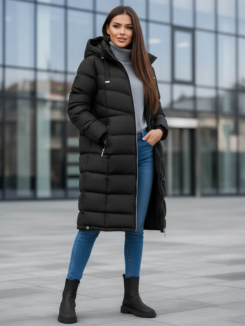 Dámska bunda čierna OZONEE JS/M736/392Z